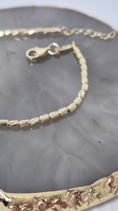 Nowa złota bransoletka, ruchoma, nietypowy splot,sztywna, 585