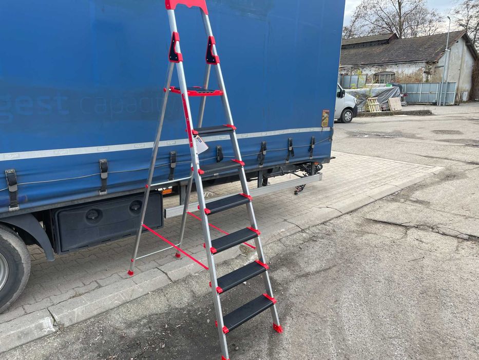 Drabina aluminiowa montażowa magazynowa PRO HIGHER ALU 7 - II Gat