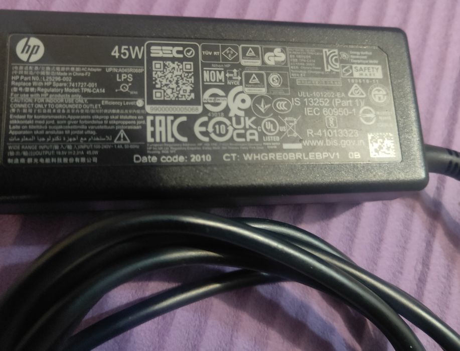 Блок живлення HP Blue Pin 45W Оригінал Європа