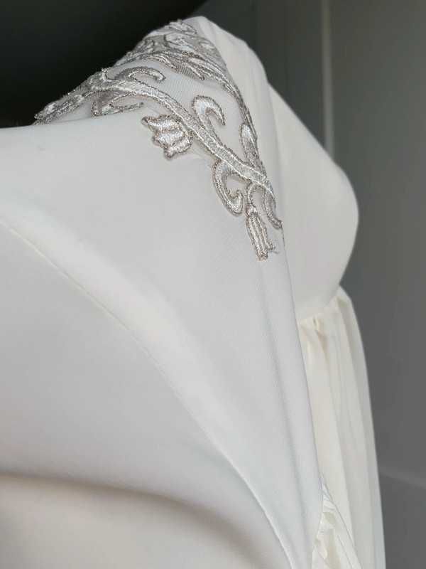 Biała długa sukienka na ślub poprawiny rozmiar 38