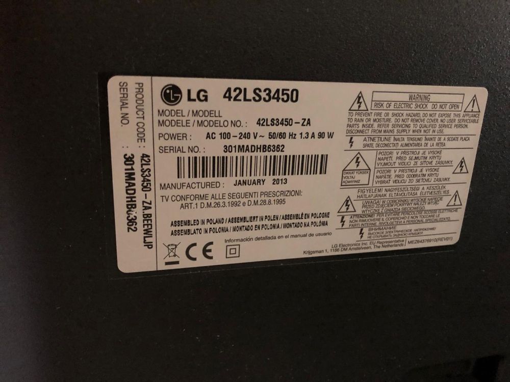 Telewizor LG 42 cale stan dobry, działa, małe ryski
