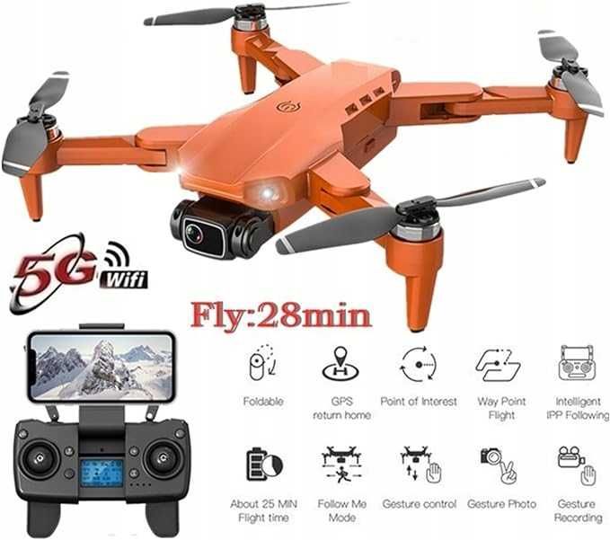 Dron L900 PRO GPS WIFI 5G  kamery HD 1,2km ORANGE