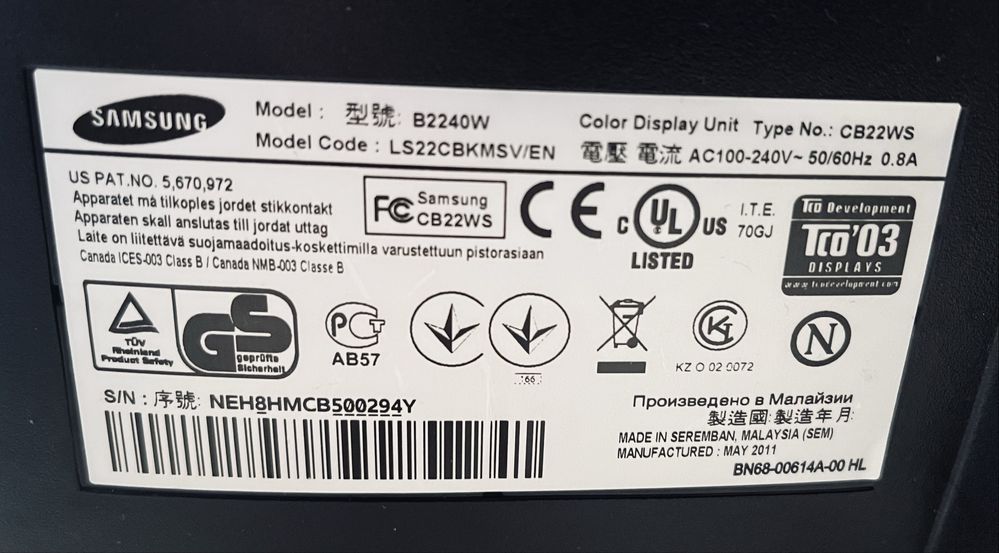 Samsung B2240W 22"