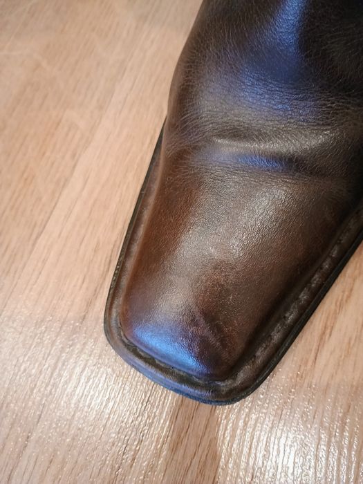 Brązowe skórzane botki JOSE SAENZ, Made in Spain, r. 37