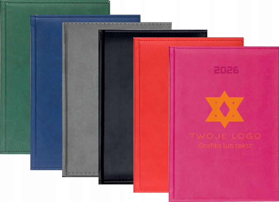 firmowy kalendarz a5 tygodniowy na 2026 rok z twoim logo grawer 25 szt