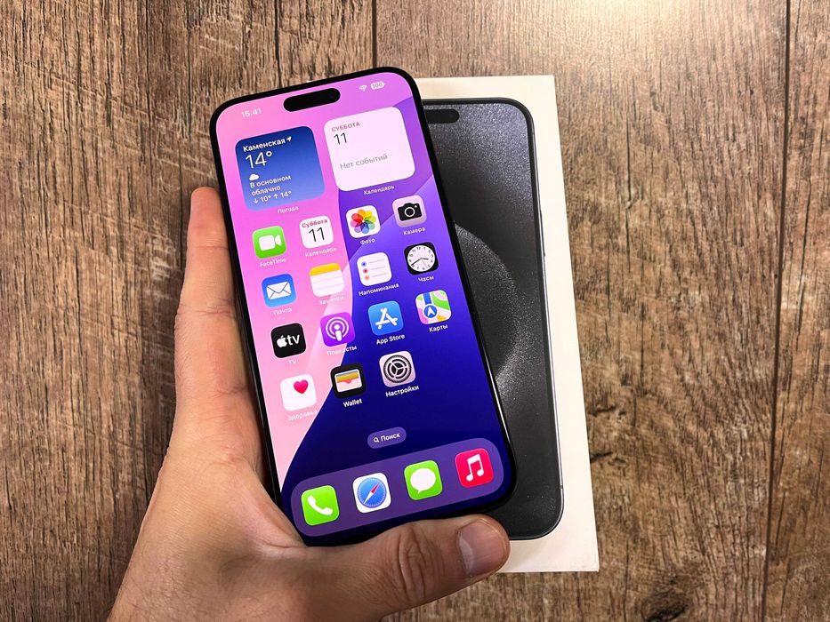 iPhone 15 Pro Max 256GB Blue Titanium Neverlock идеальное состояние!