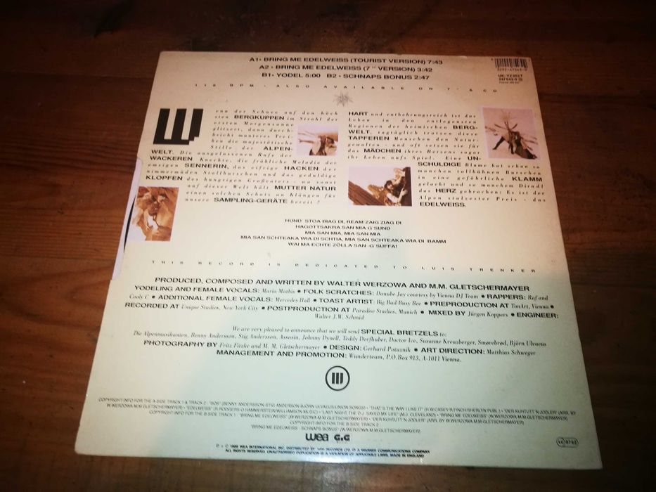 EDELWEISS (DANCE) - A Sound Attacl Straight From The Alaps  MAXI