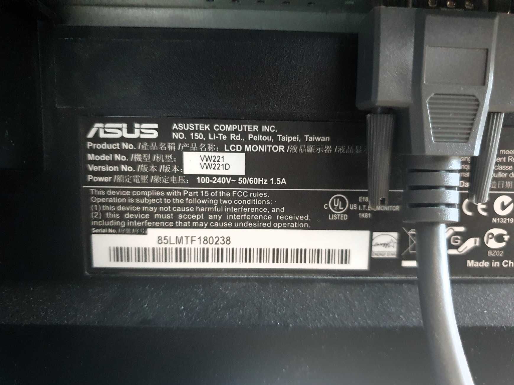 Monitor LCD Asus 22''