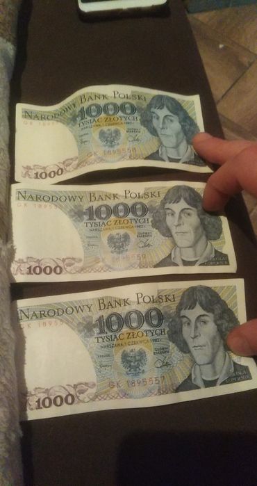 Banknoty 1000zł 1982r ser GK