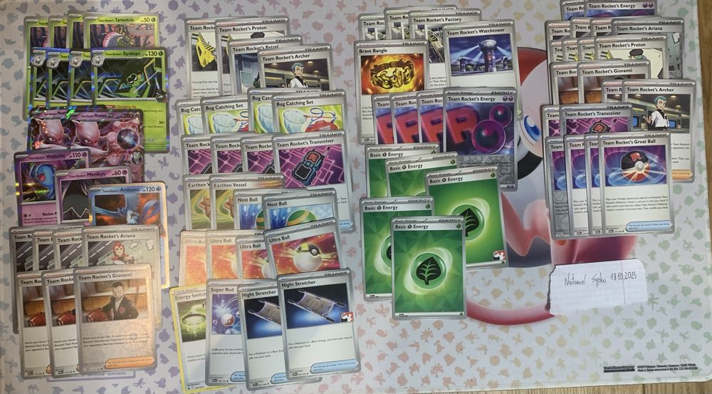 Pokemon deck Team Rockets Mewtwo ex + dodatki