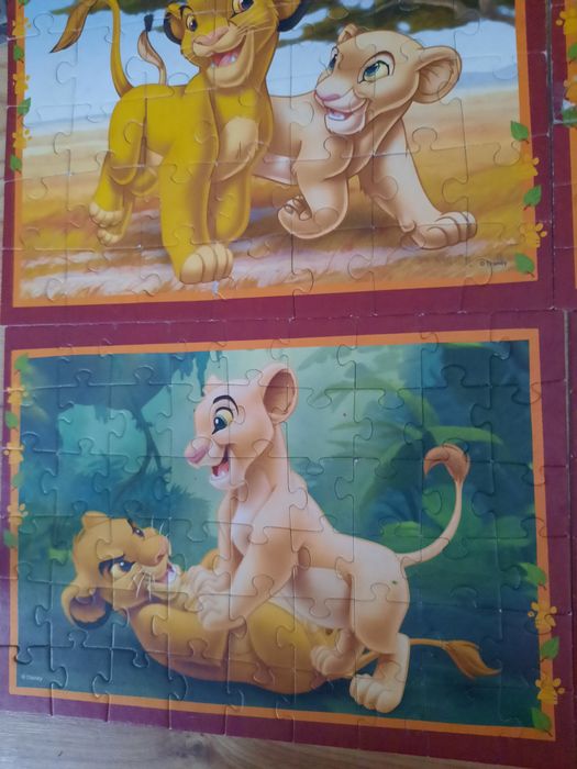 Puzzle Król Lew 4 obrazki Disney + gratis