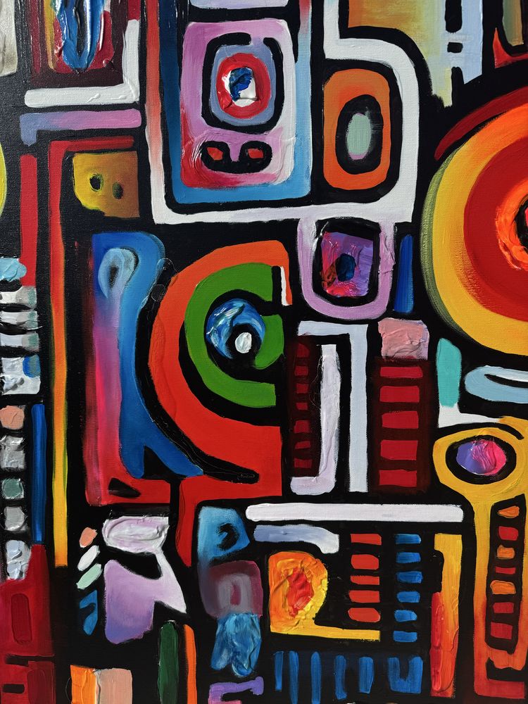Arte contemporânea - “Cosmic Mystery” - pintura em Óleo sobre tela