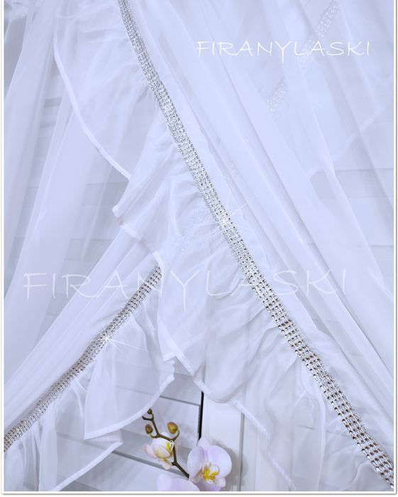 Firana 400x160 Firany do pokoju salonu cyrkonie