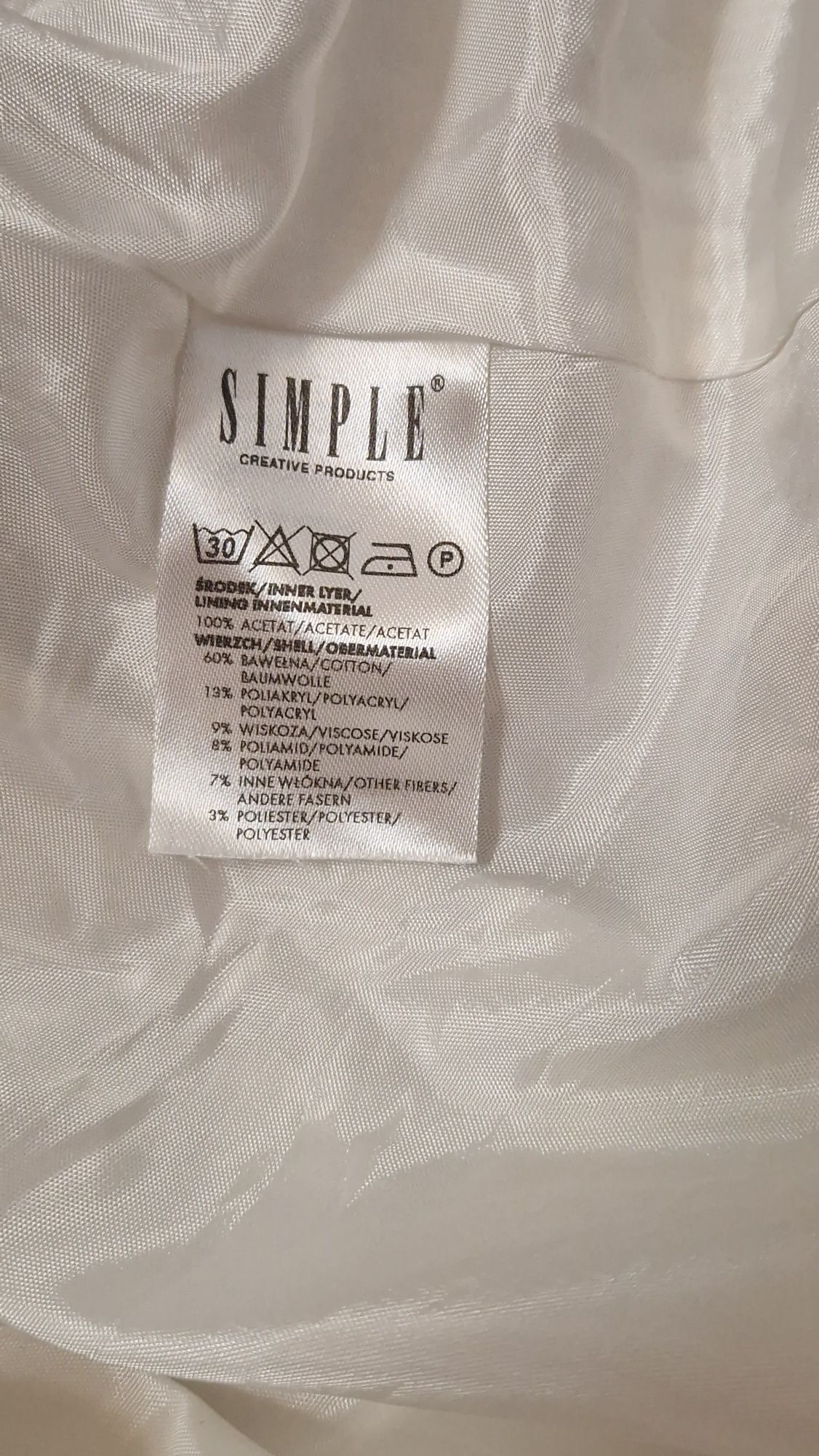 Elegancka sukienka Simple r. 42 beżowe kolory