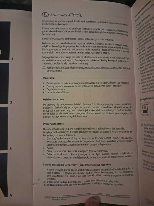 Aktywna orteza staw kolanowy Bauerfeind Genu Train