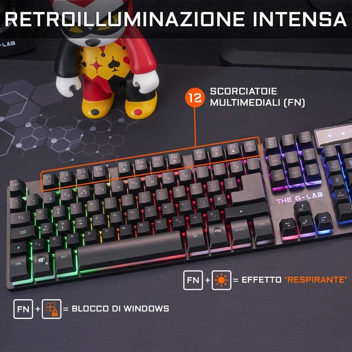 The G-Lab COMBO KRYPTON klawiatura + mysz LED RGB PC PS4 PS5 Xbox 2w1