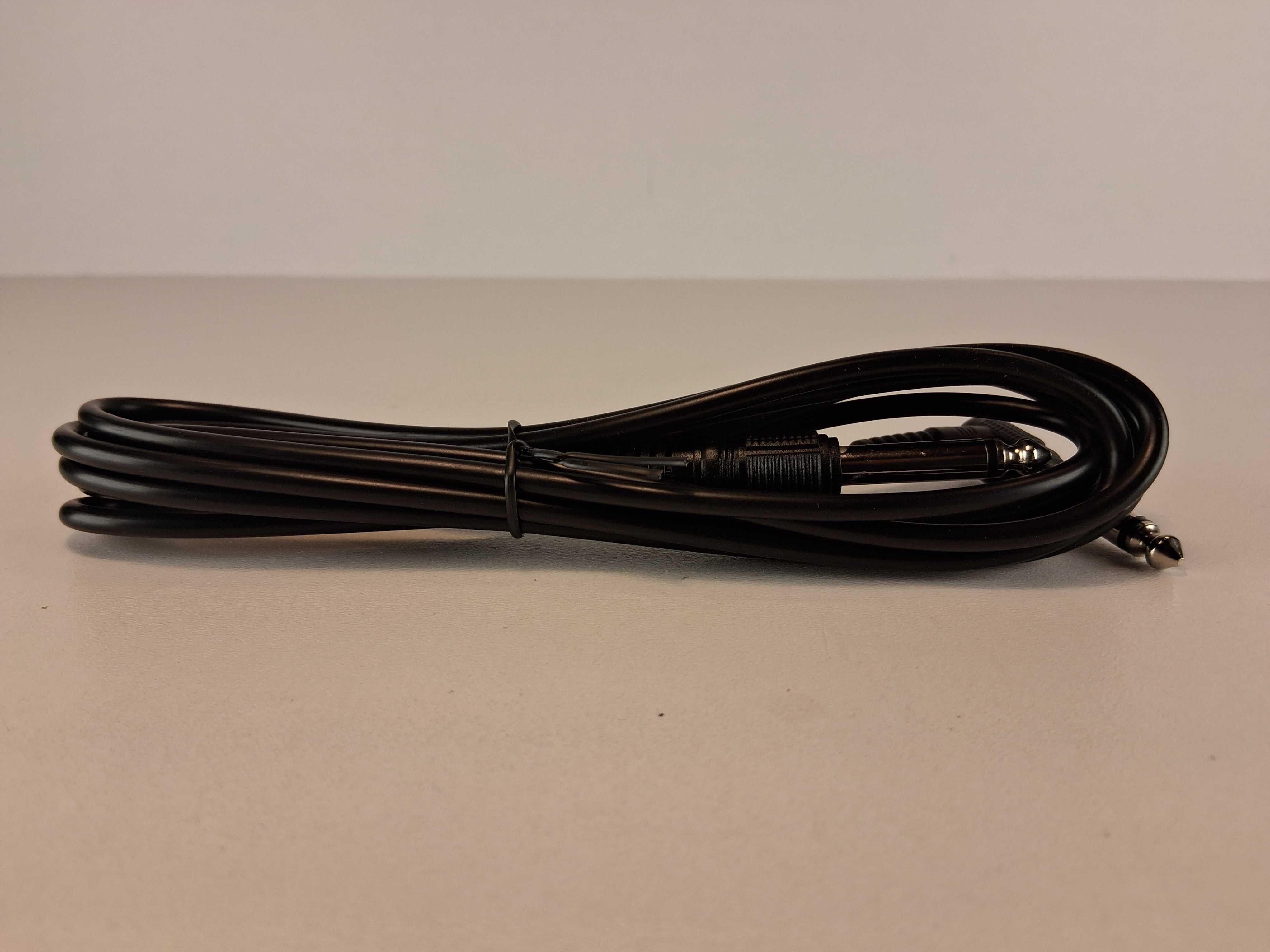 N044 Kabel Jack 6.3mm Mono TS Kątowy Do Instrumentów Czarny 3 Metry