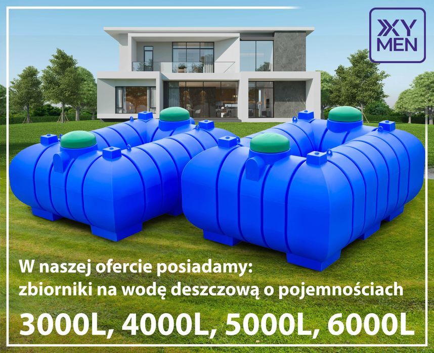 Zbiornik na wodę deszczową deszczówkę 3000L 5000L 6000L DOSTAWA GRATIS