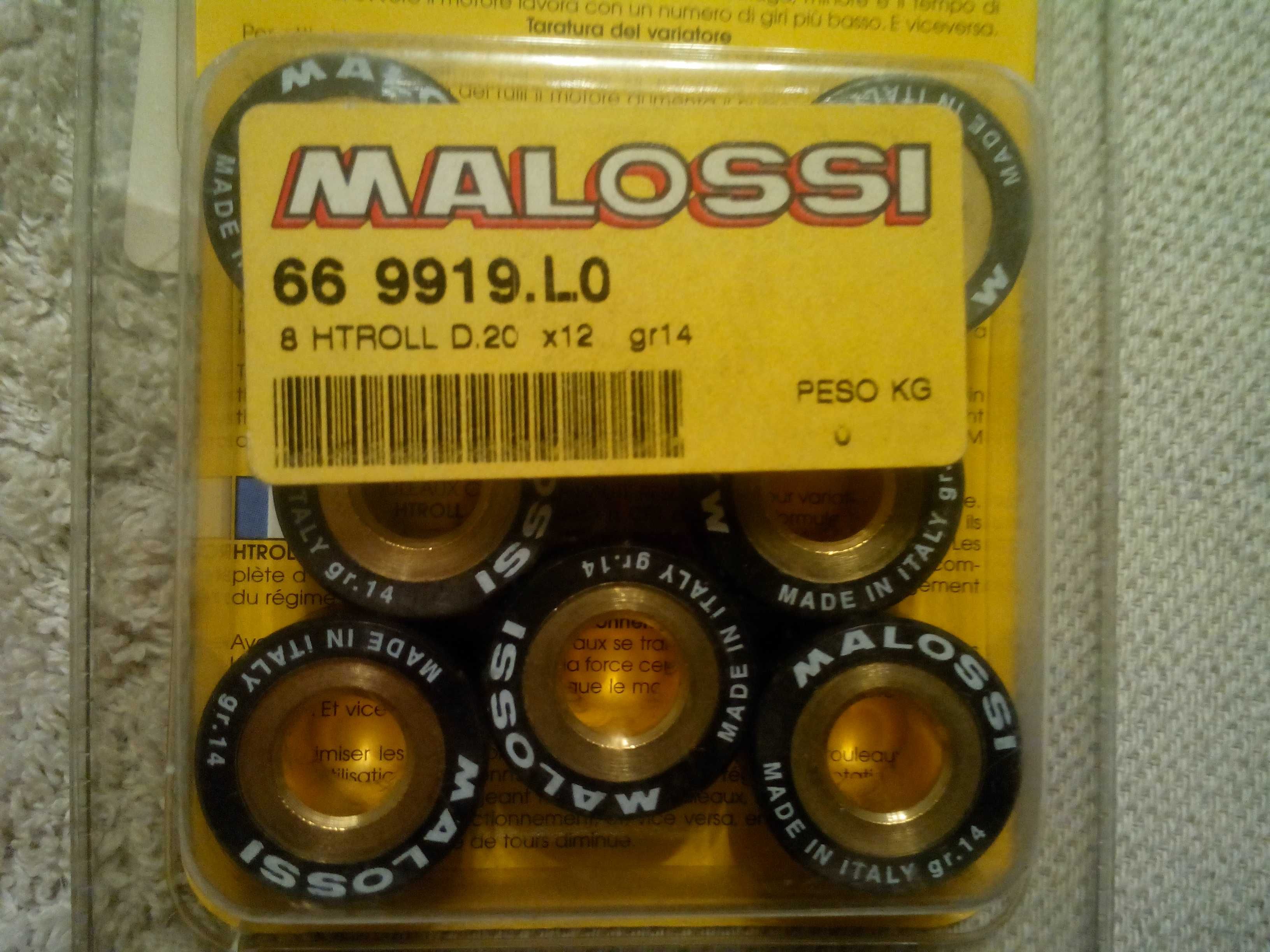 Ролики Мalossi  20х12 мм. Вес 14 грамм