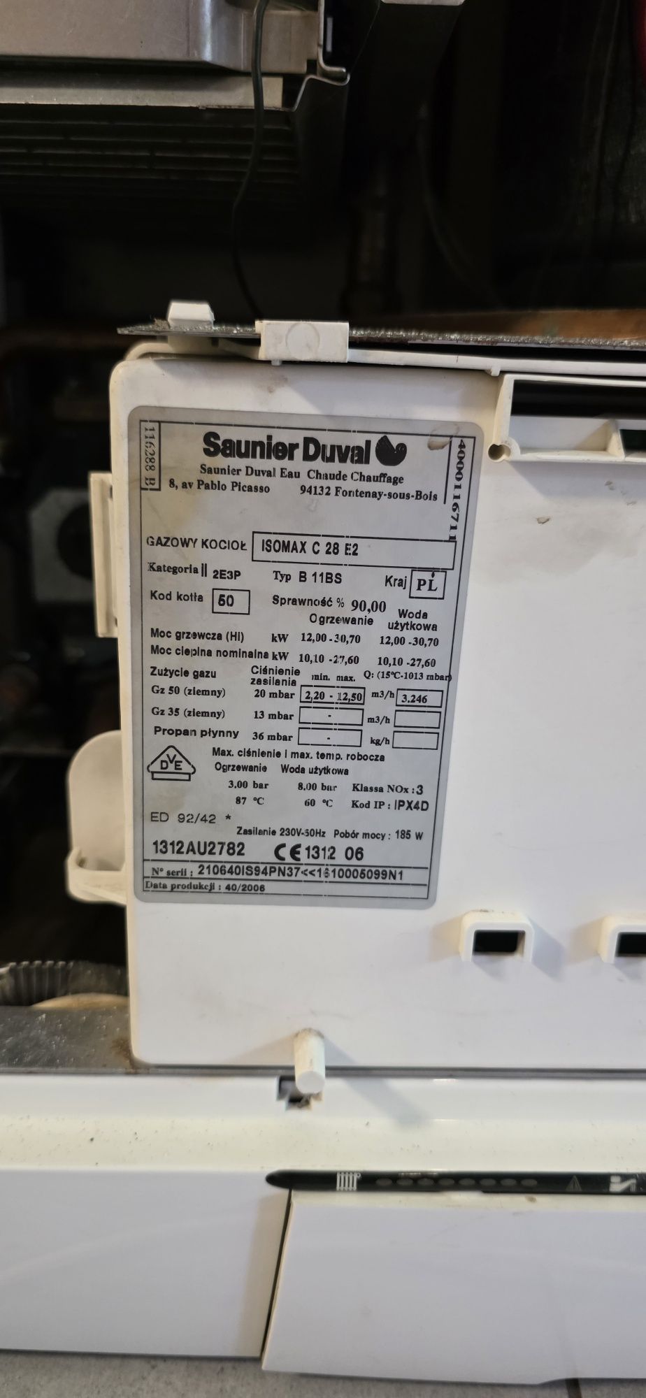 Piec gazowy Saunier Duval Isomax C28 E2