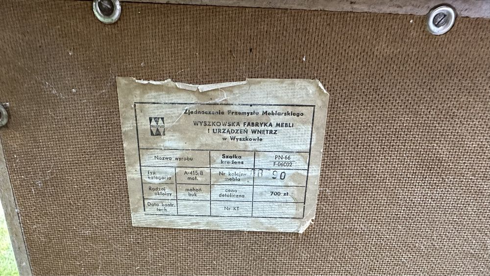 Komoda + witryna vintage PRL Wyszkowska Fabryka Mebli WFM