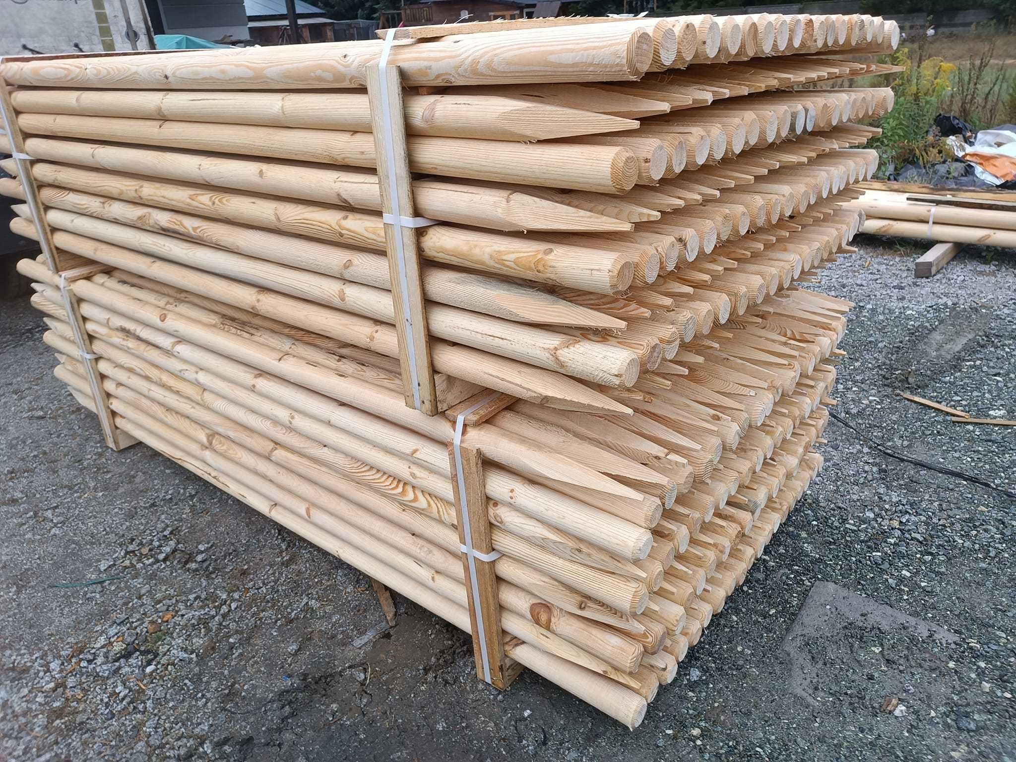 Palisada Paliki Słupki Wałki Toczone Bale Kołki ,meble ogrodowe