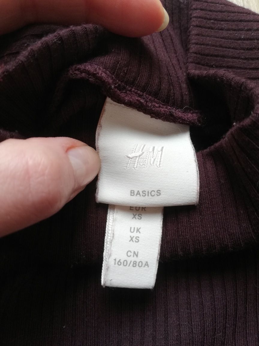 Prążkowana sukienka H&M, rozmiar XS