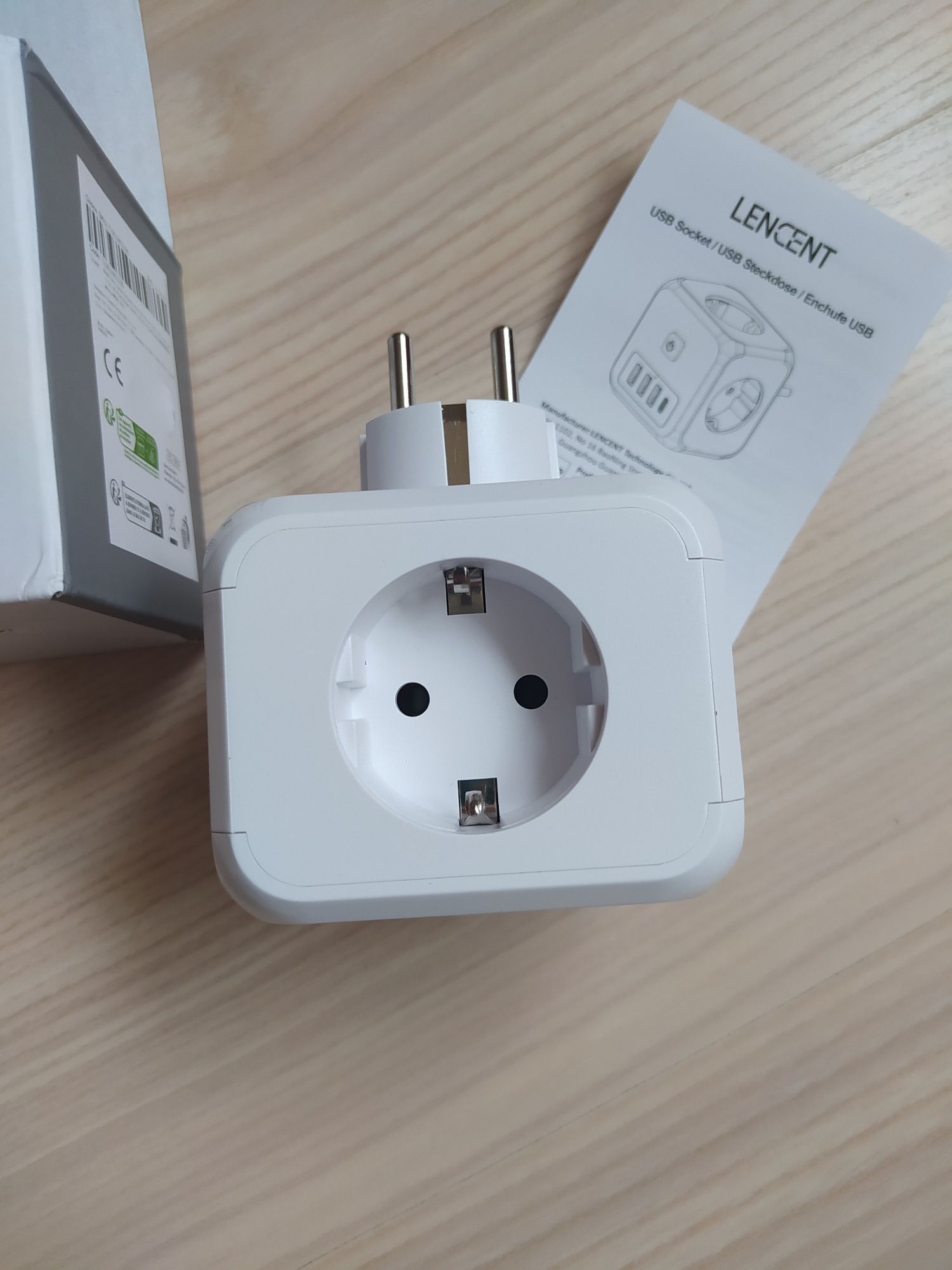 Мережевий фільтр Lencent 7 в 1 (трійник 3 USB, Type-C, 3 розетки).