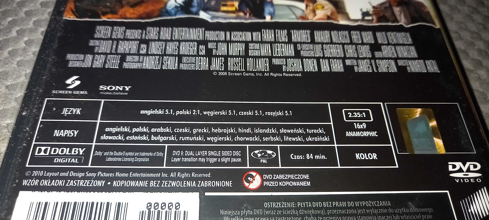 Opancerzony  dvd .