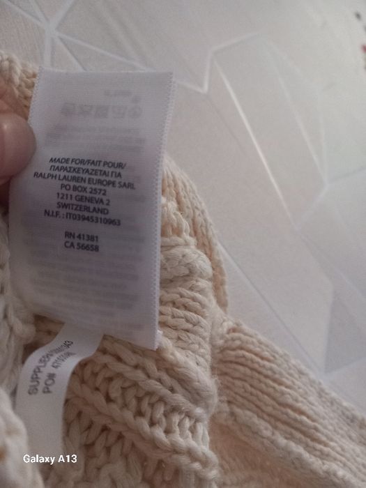 Ralph lauren sukienka sweterkowa M len jedwab