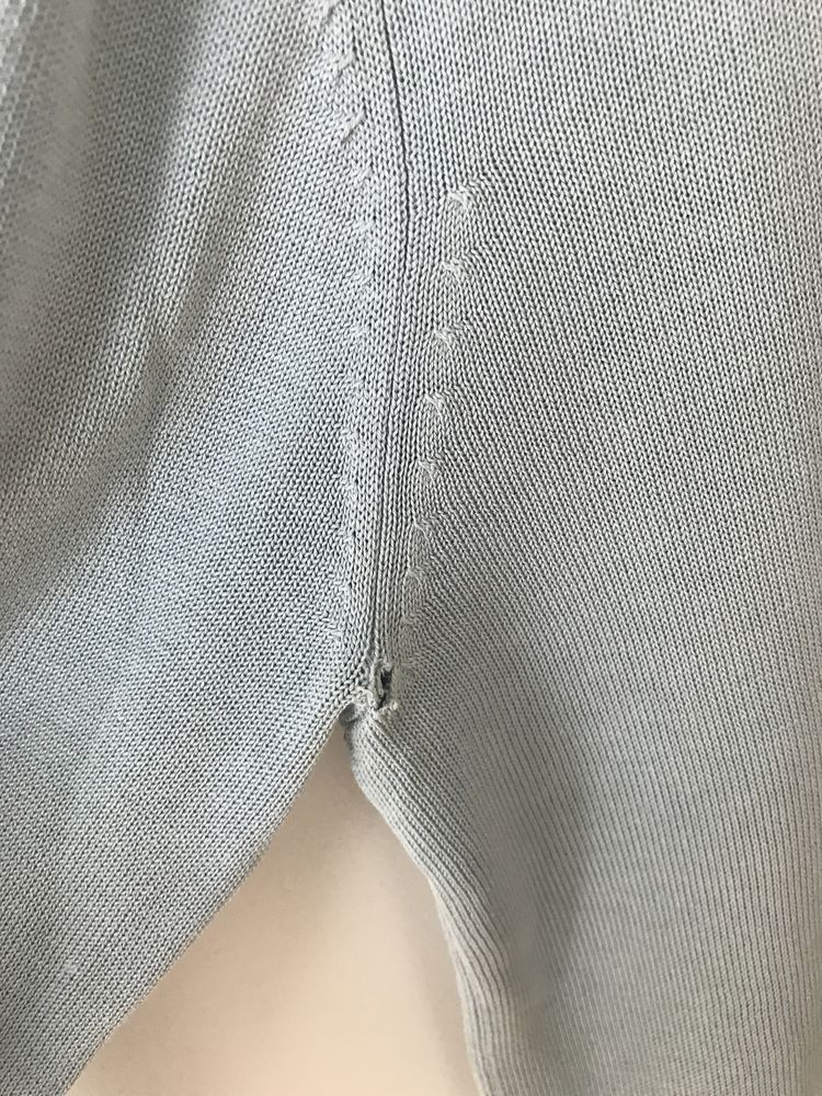 Jasnoniebieski, błękitny jedwabny golf August Silk, sweter premium