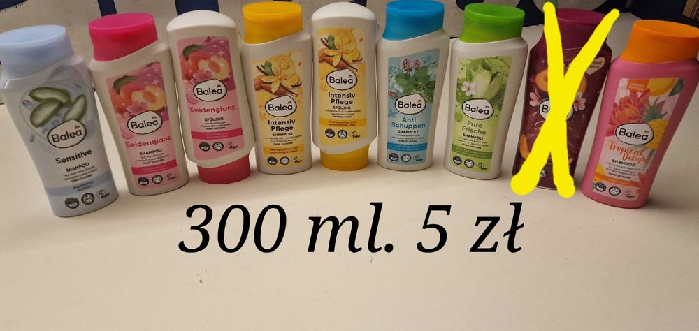 Niemieckie szampony Balea 300 ml .