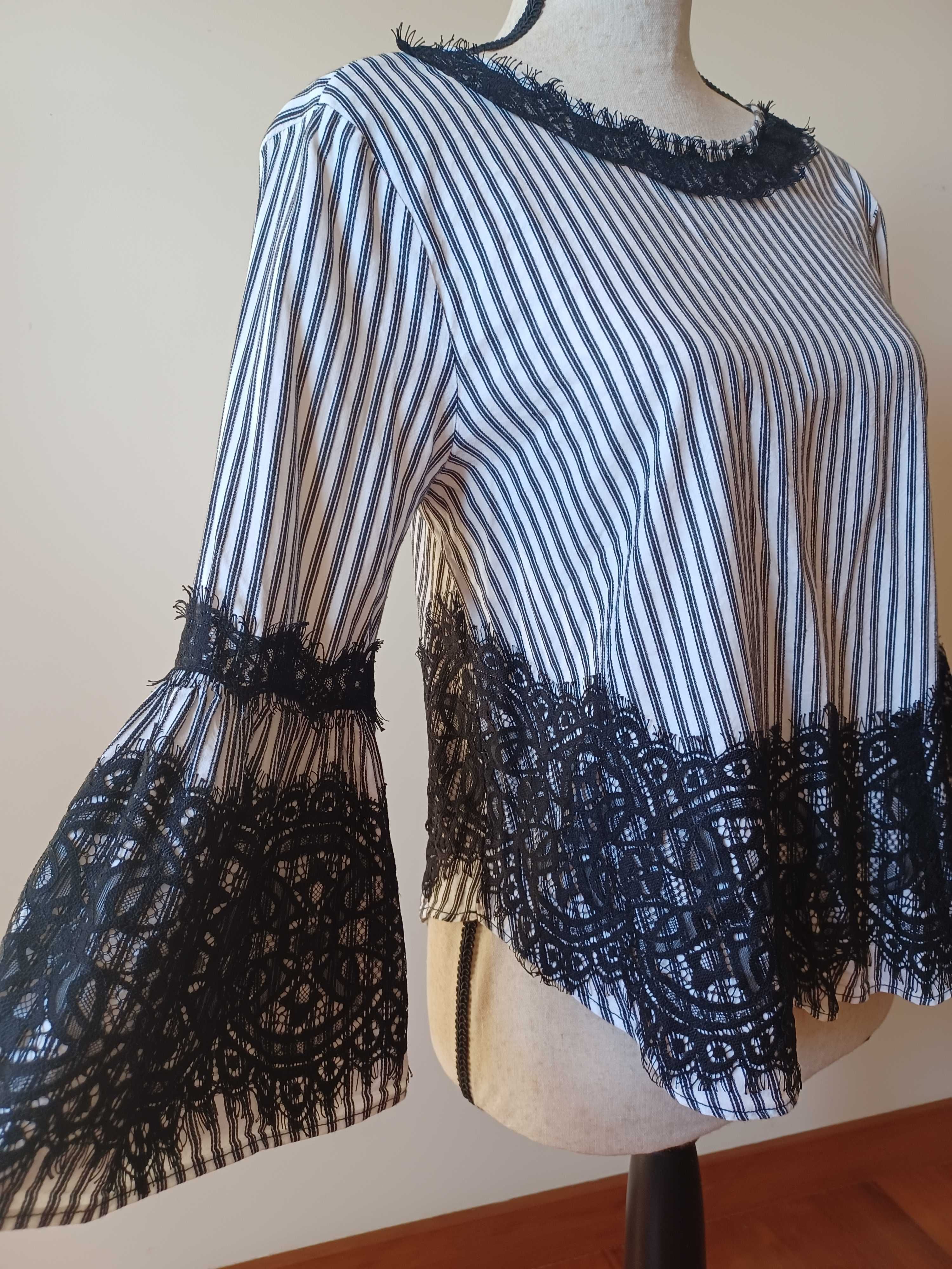 Blusa elegante, riscas tam. L