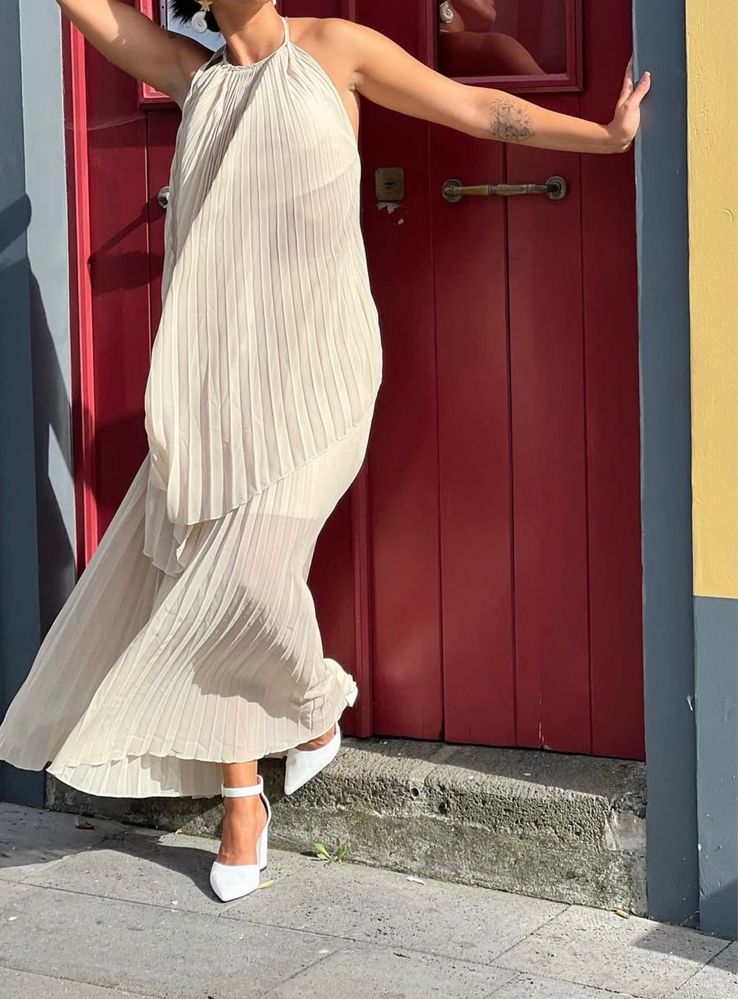 Conjunto 2 peças saia + top estilo cerimónia tam M novo com etiqueta