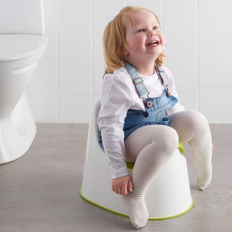 Детский горшок IKEA пластиковый бело-салатовый туалет ИКЕА