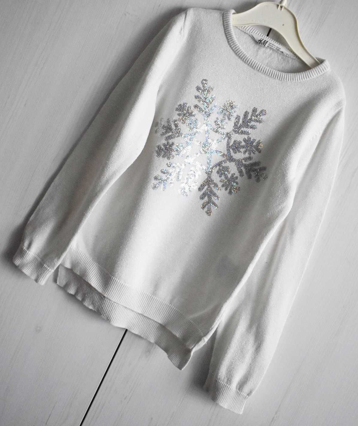 Sweter świąteczny święta mikołajki 110 116 xmas mikołaj gwiazdka H&M