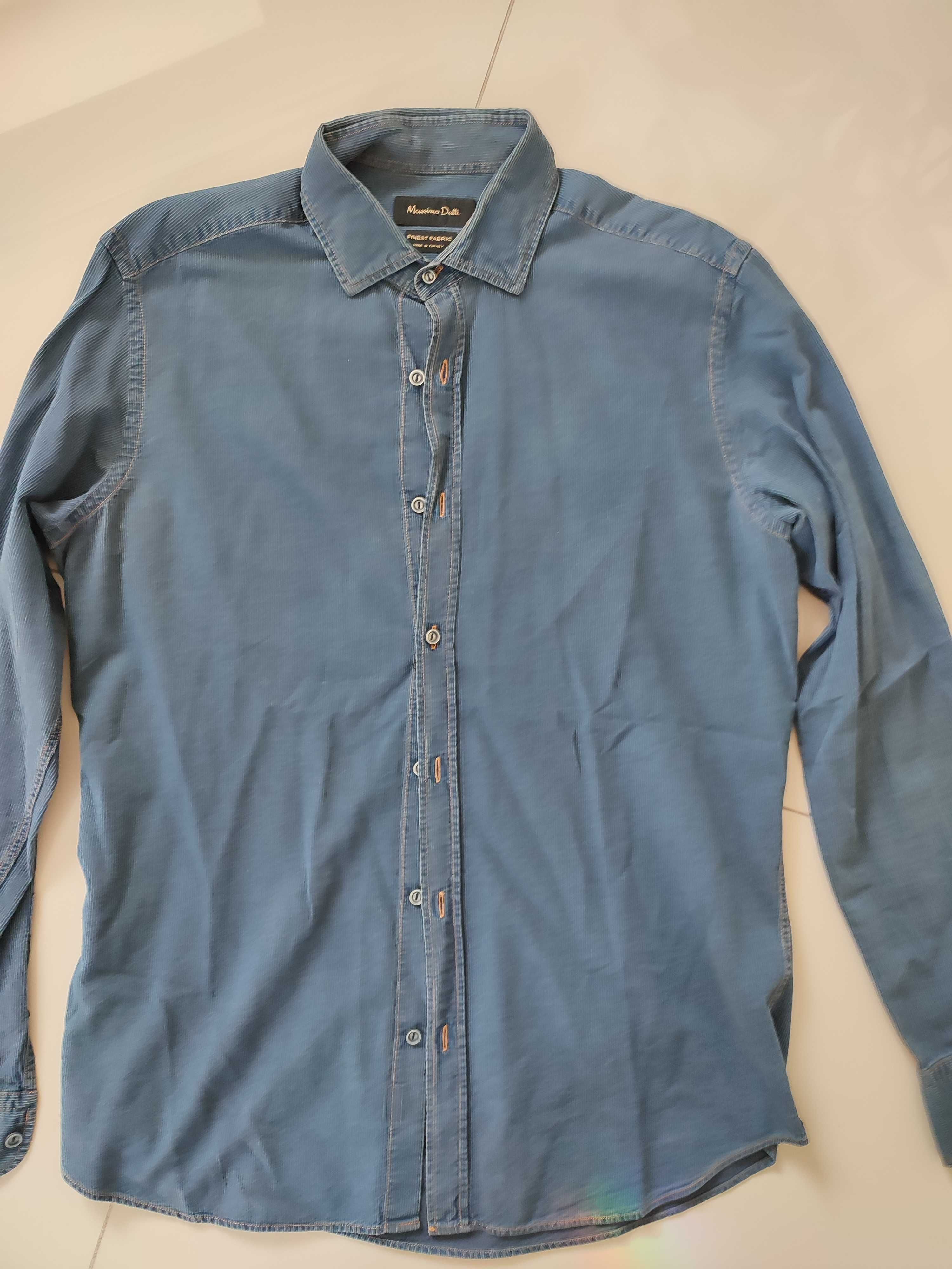Massimo Dutti koszula męska niebieska rozmiar M stanie bdb