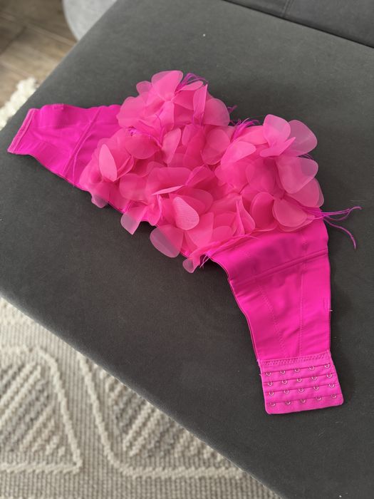 Топ рожевий квітковий