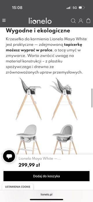 Krzesełko do karmienia Lionelo