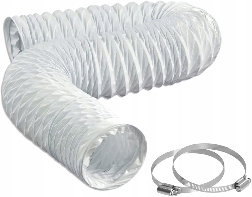 Elastyczna Rura 2,5 m PCW Ø 127 mm do Powietrza Wylotowego Uniwersalna