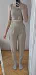 Piaskowe spodnie vintage xS