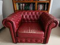 Fotel chesterfield ekoskóra
