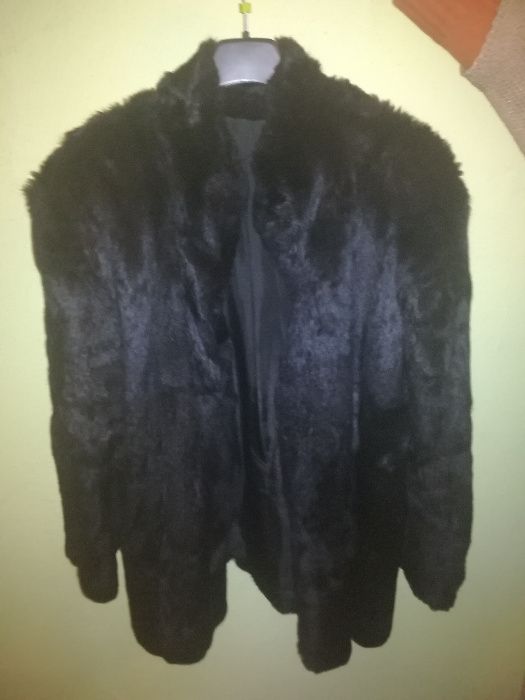 casaco de Peles Preto - Vison verdadeiro