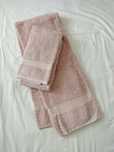 Conjunto 2 toalhas turcas rosa claro