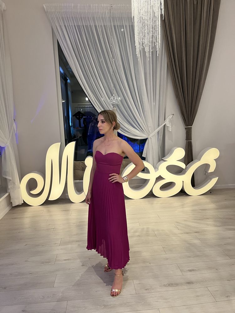 Sukienka midi mohito fuksja 34