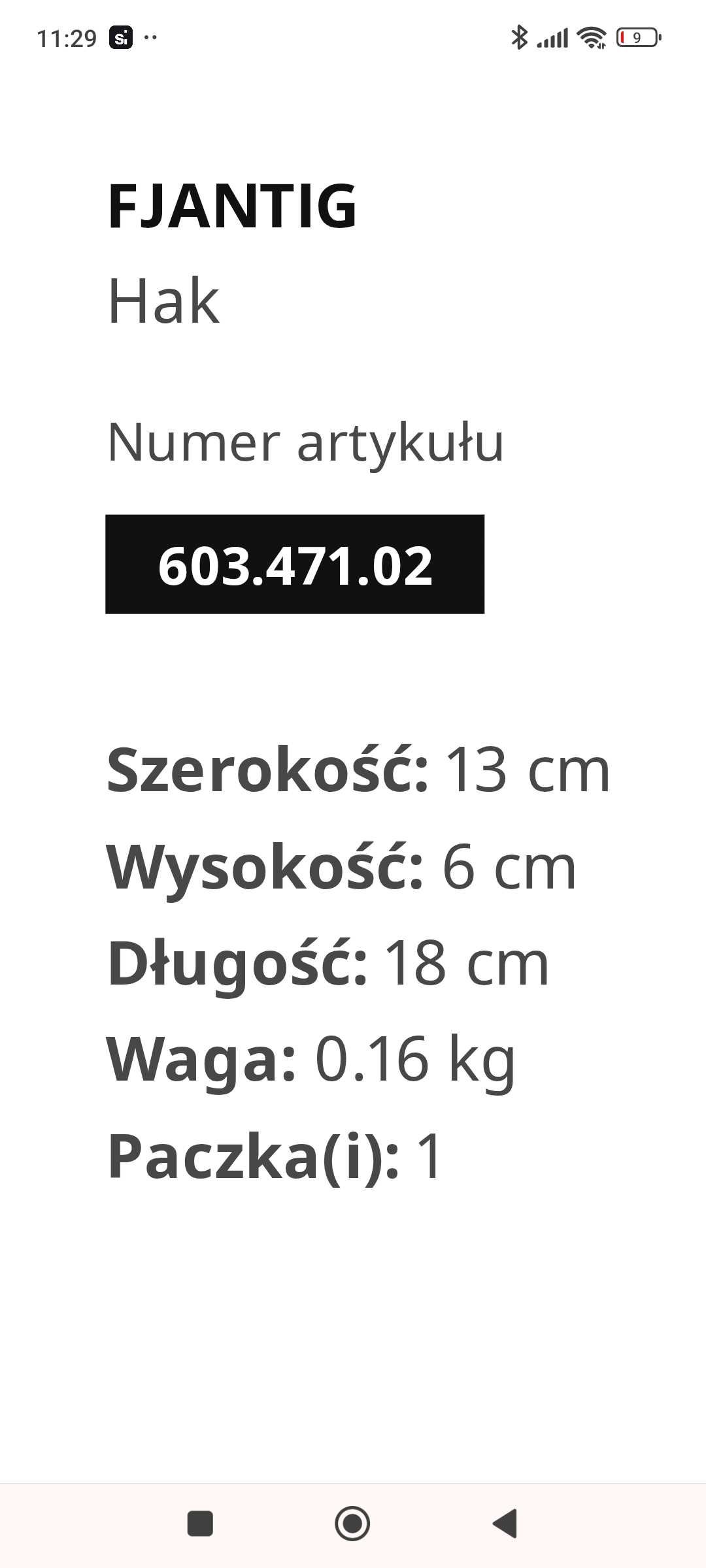 Wieszaki Ikea Fjantig 12 krzesełek