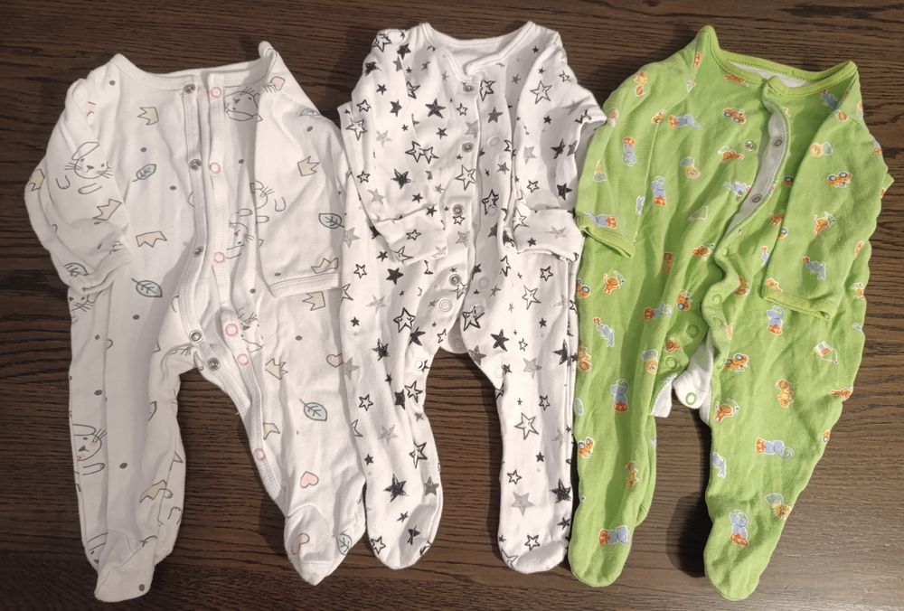 Pajacyki niemowlęce rozmiar 62 - 9szt.