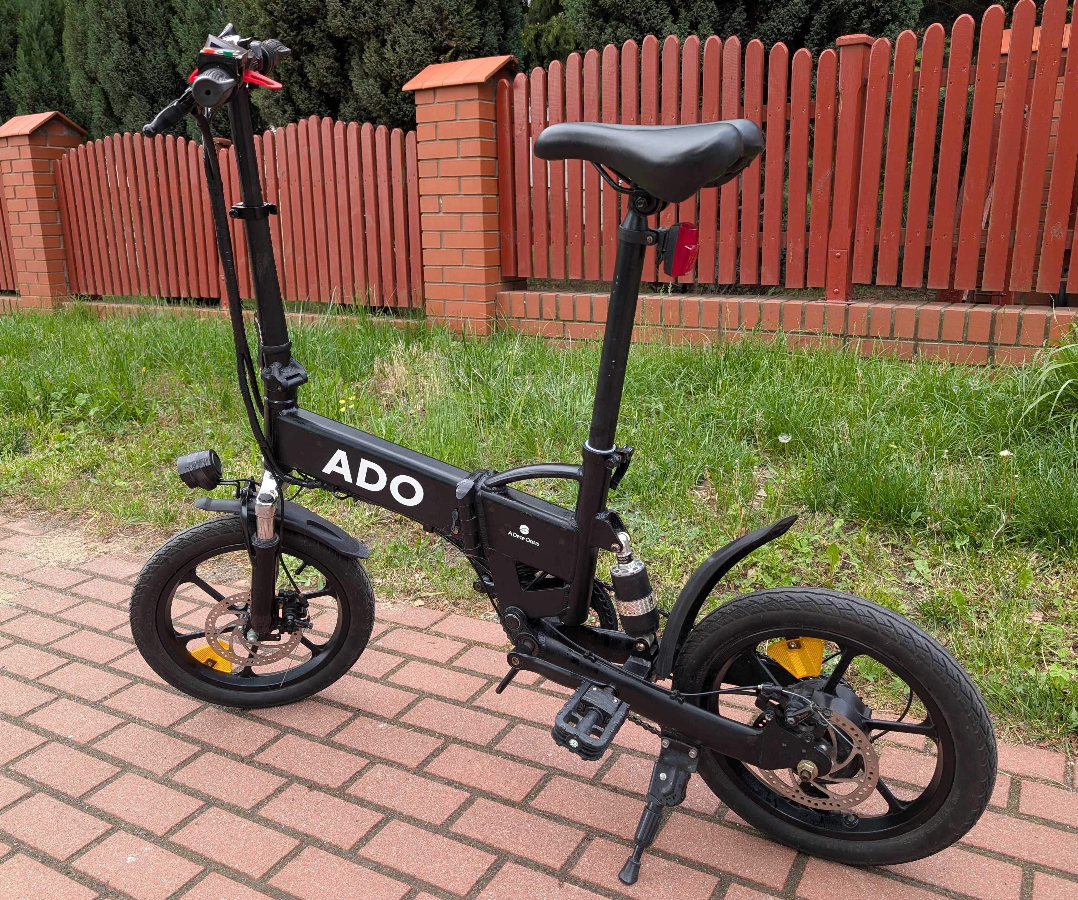 Składak elektryczny ADO A16 Plus z przerzutką  + pokrowiec, stan bdb