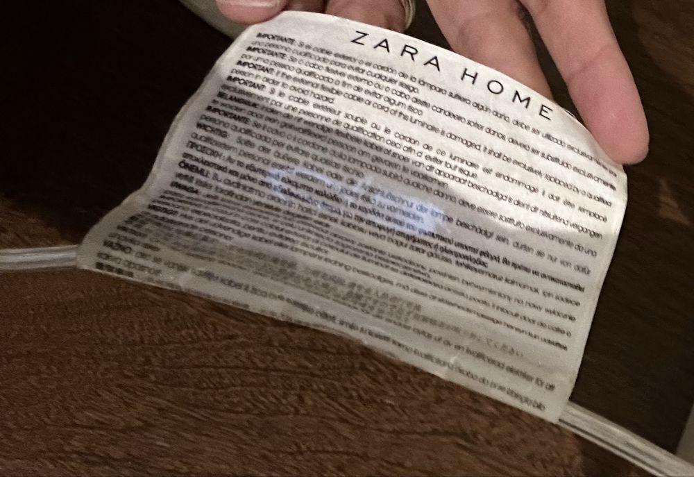 Candeeiro de mesa Zara Home