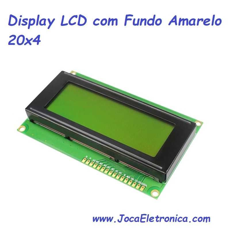 Display LCD com Fundo Amarelo 20x4